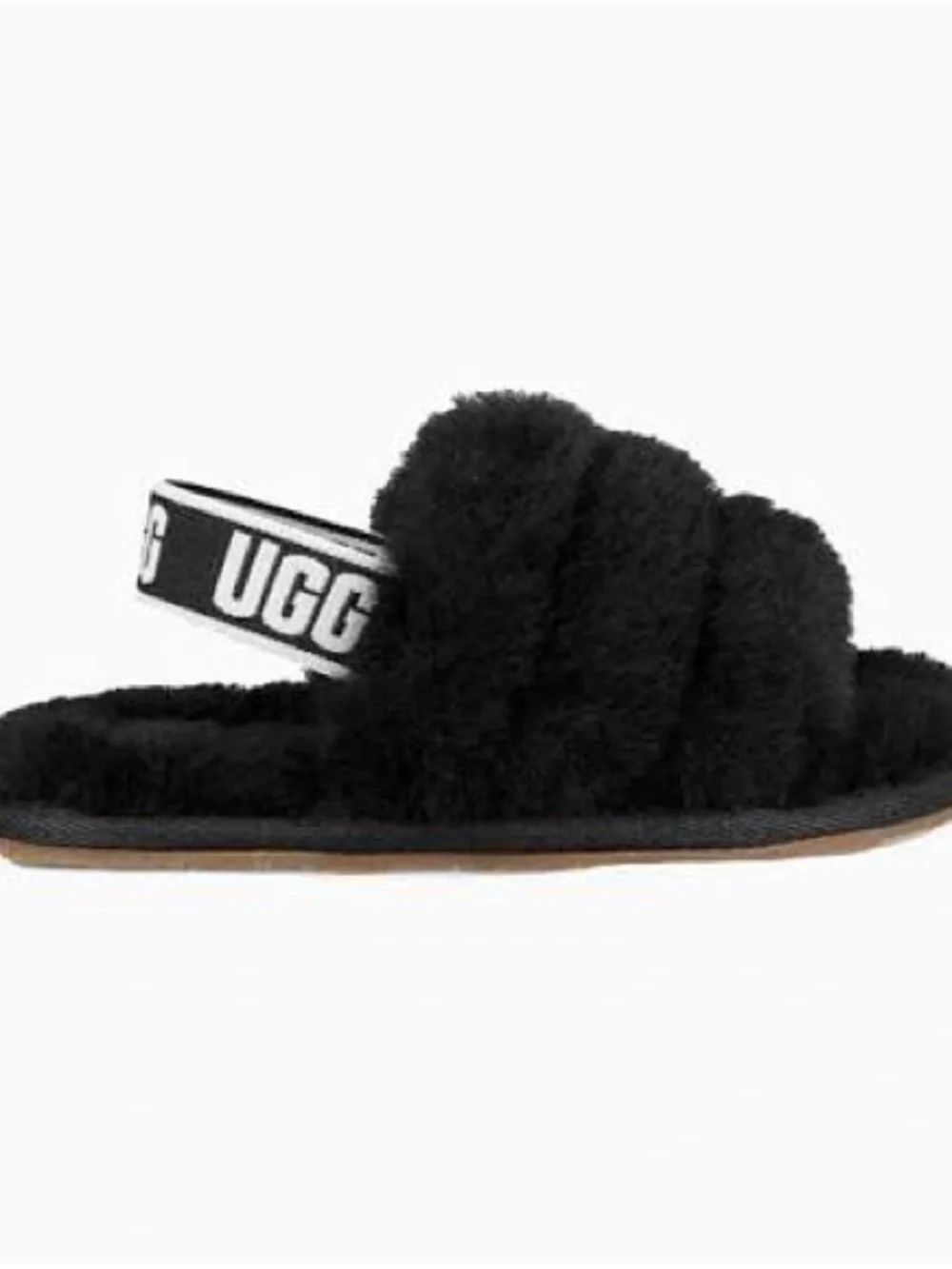 UGG Black Fluff Yeah Slide toddler 8c